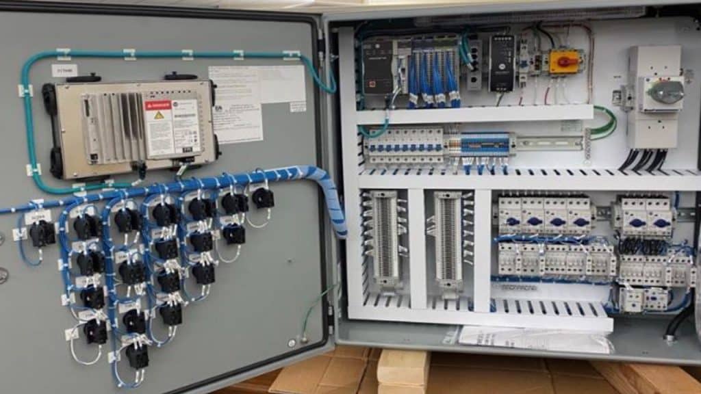 Industrial control system connected via ethernet cables