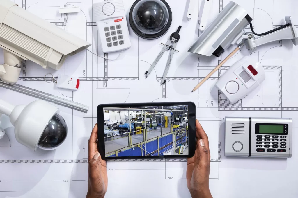 2 security camera systems installed in harsh manufacturing environment